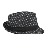 SUMMER BREEZE COAL BLACK WEAVED FEDORA HAT